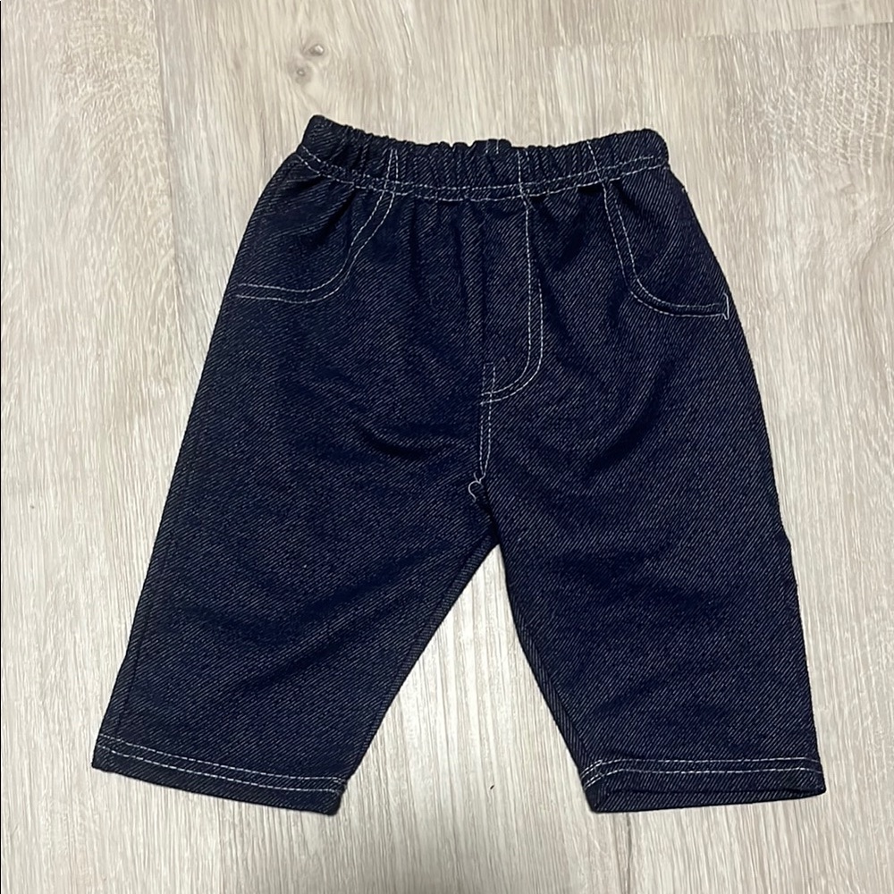 Kids Navy Blue Denim Like Pants